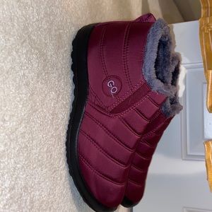 Womens Winter Snow Boots Fur Lined Warm Ankle Boots Slip On Waterproof Bootie